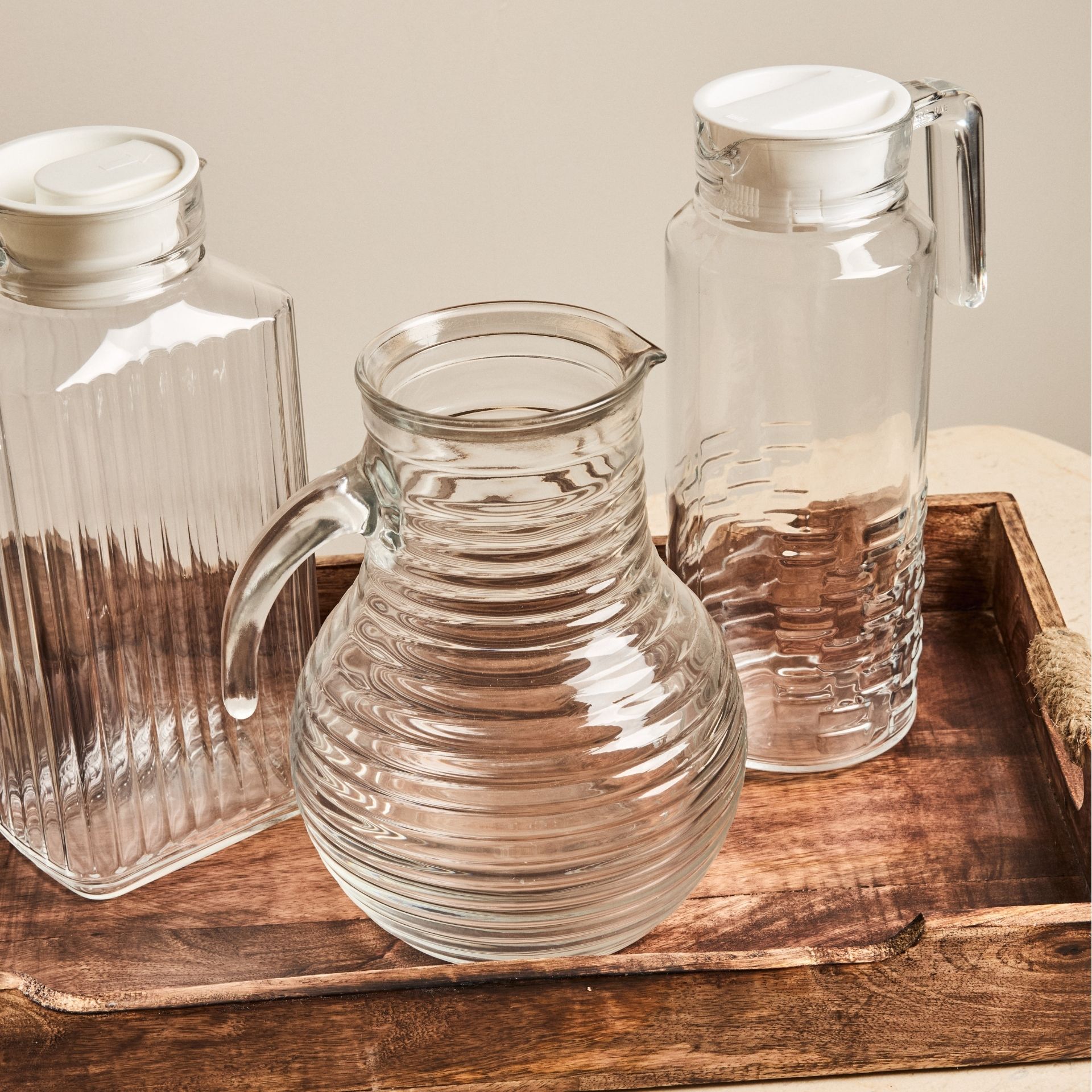 Jarra de agua de cristal Relieve 2L