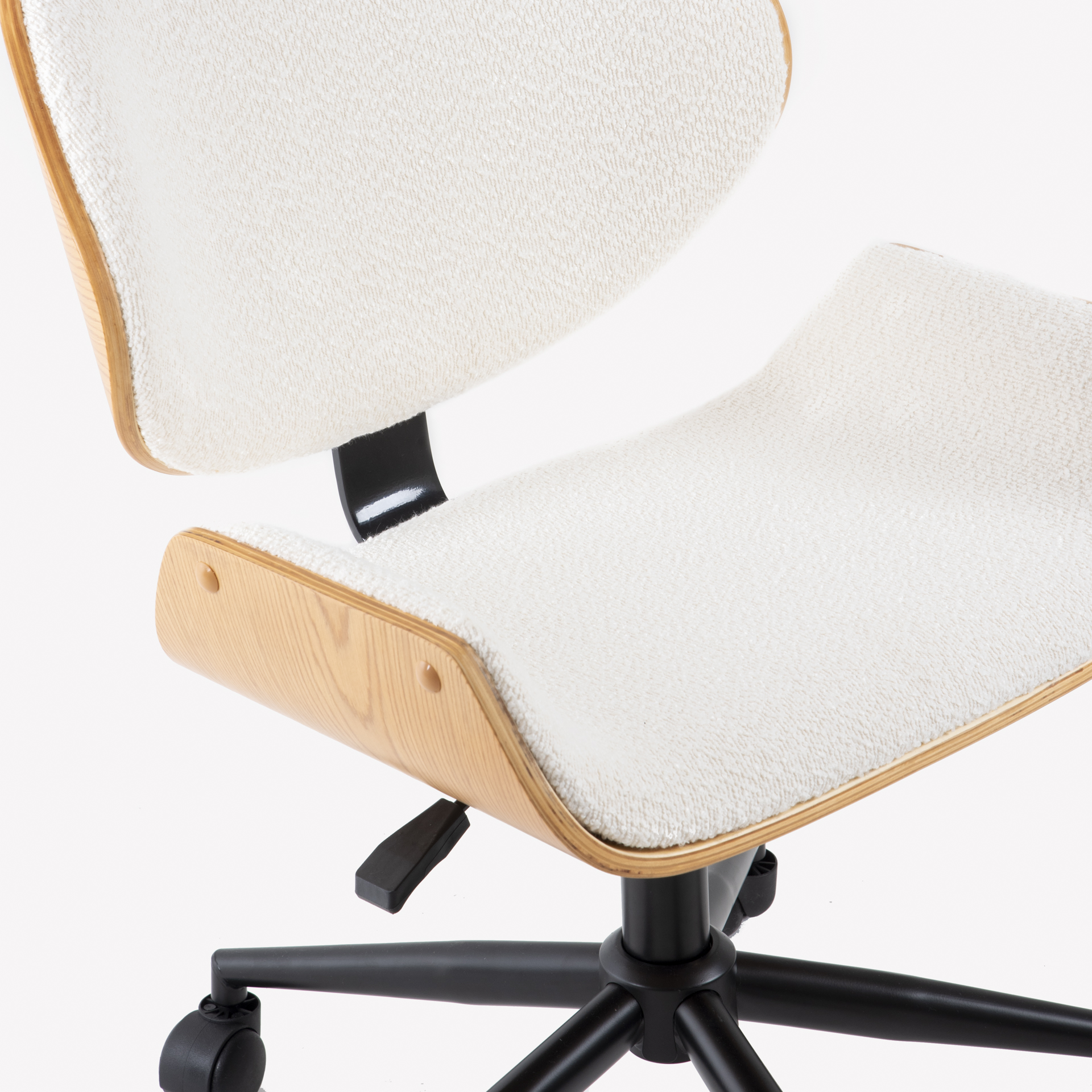 Silla de oficina blanca Sidena 54x54cm