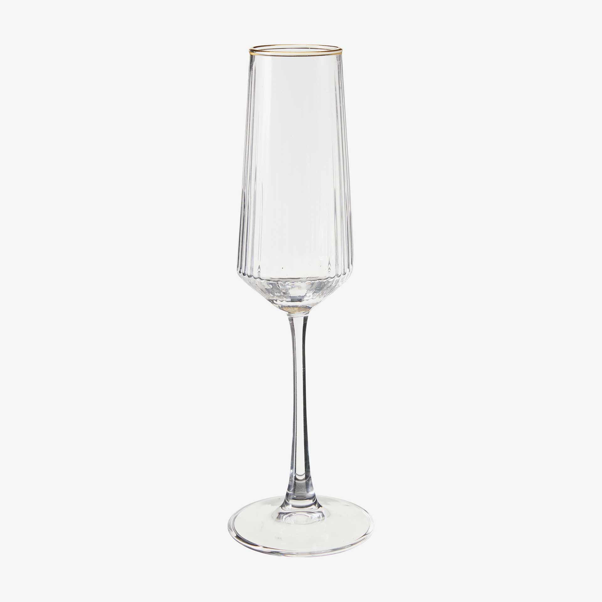Copa flauta de vidrio con filo dorado Lumiere 22cl