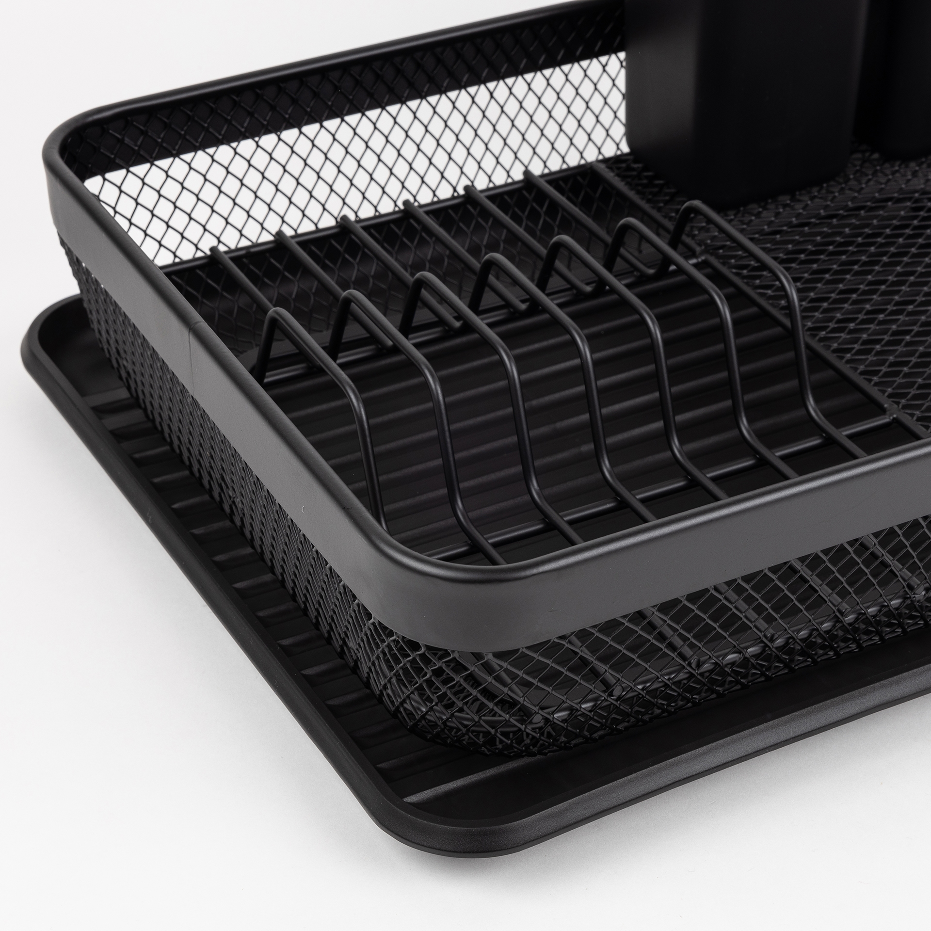 Escurreplatos metal negro 43x32x14cm