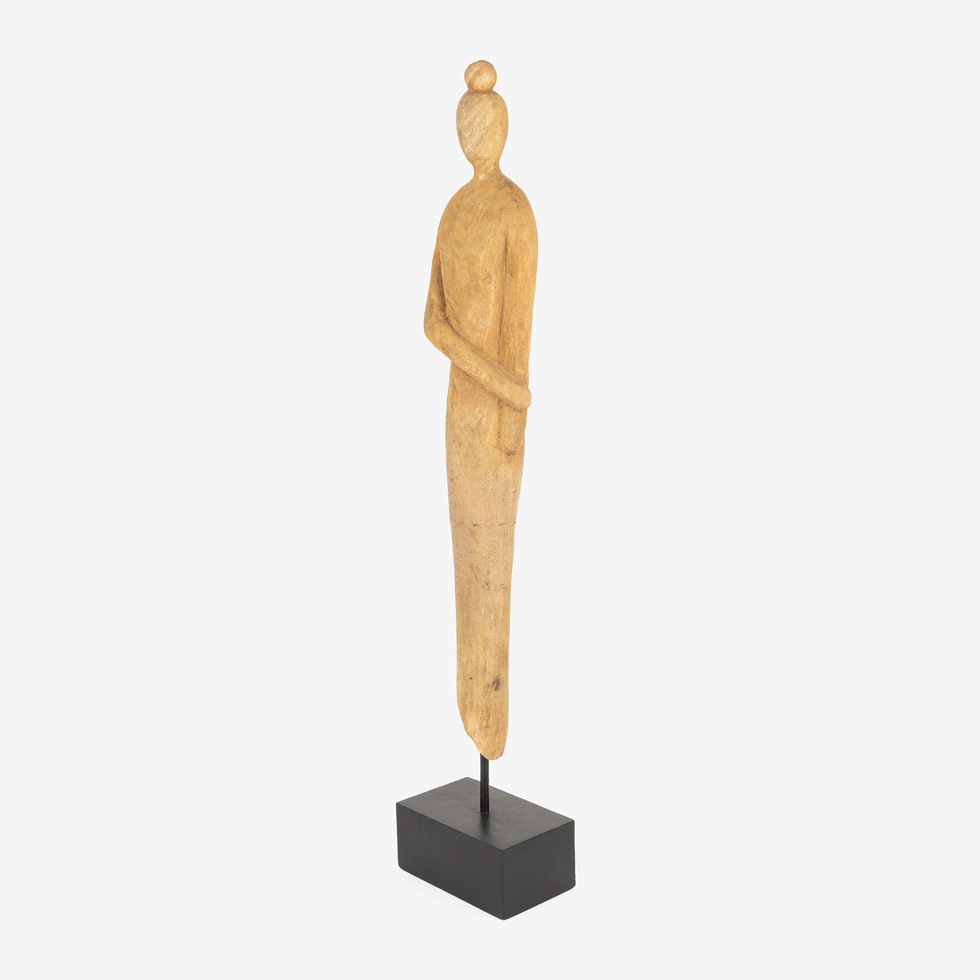 Figura decorativa de madera de mango Lady 71cm