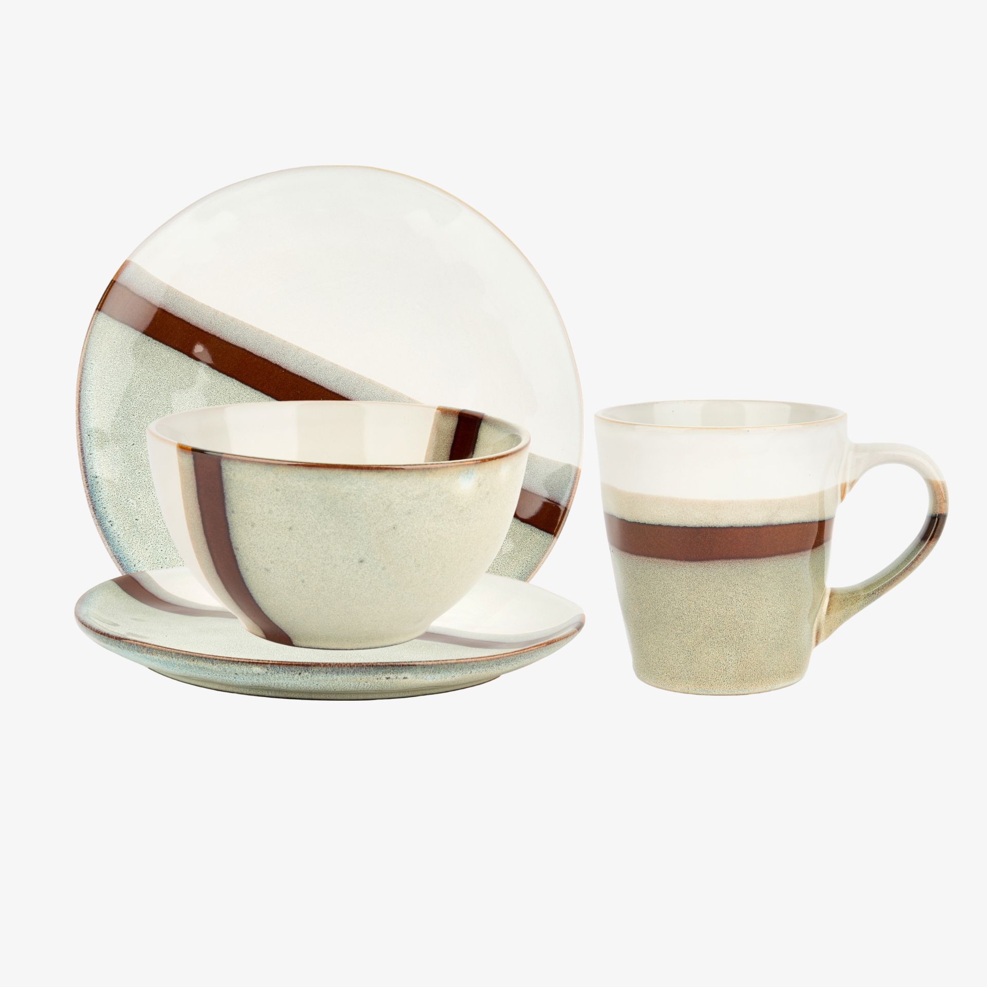 Vajilla de cerámica beige Sotres